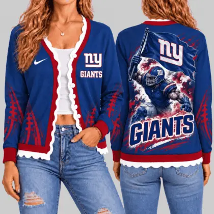 New York Giants | NFL Warrior Flag Knit Cardigan TD