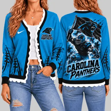 Carolina Panthers | NFL Warrior Flag Knit Cardigan TD