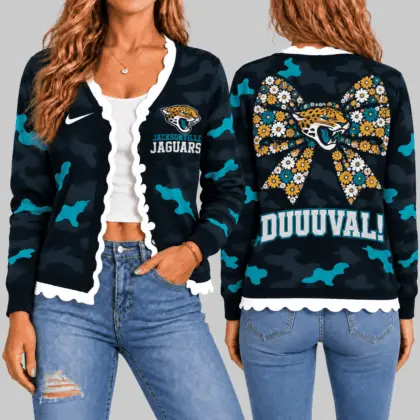 Jacksonville Jaguars | NFL Camo Bow Knit Cardigan TD