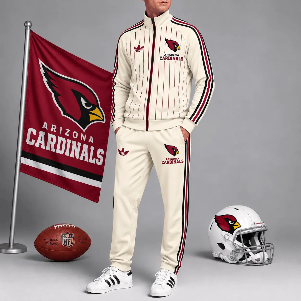 Arizona Cardinals | Premium NFL Old School Athletic Full Zip Tracksuit NTH1