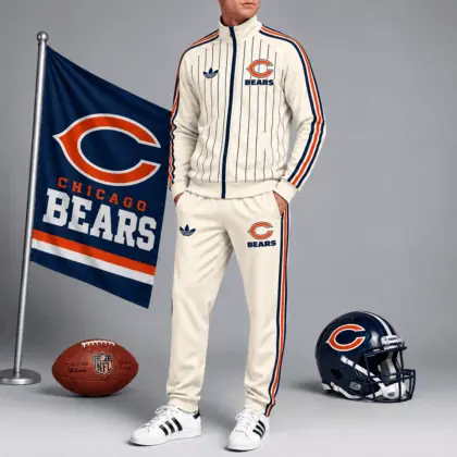 Chicago Bears | Premium NFL Old School Athletic Full Zip Tracksuit NTH1