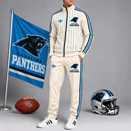 Carolina Panthers | Premium NFL Old School Athletic Full Zip Tracksuit NTH1