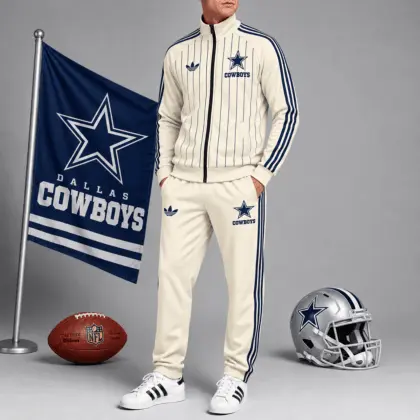 Dallas Cowboys | Premium NFL Old School Athletic Full Zip Tracksuit NTH1