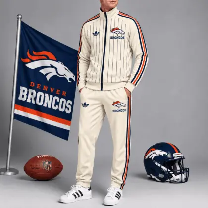Denver Broncos | Premium NFL Old School Athletic Full Zip Tracksuit NTH1