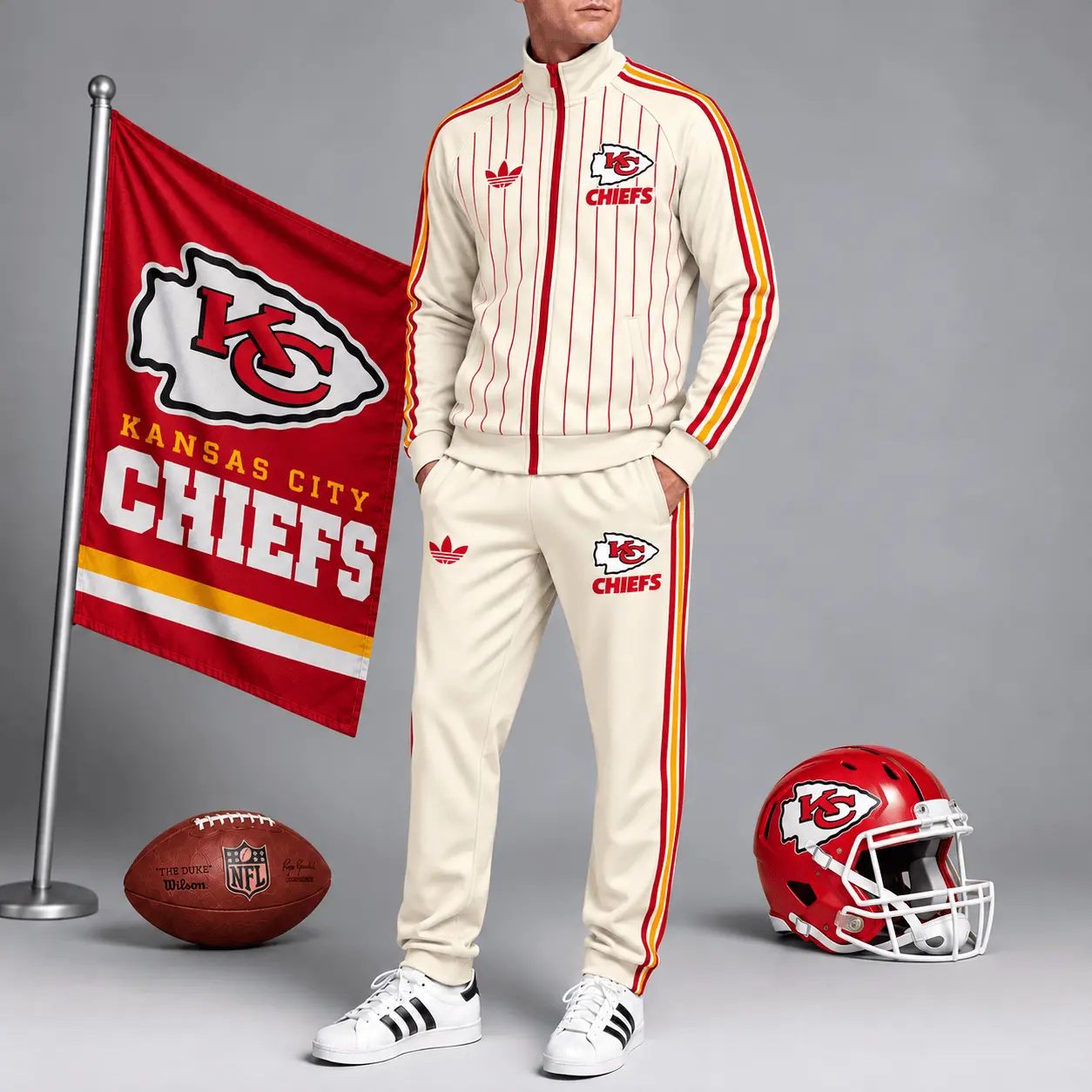 Kansas City Chiefs | Premium NFL Old School Athletic Full Zip Tracksuit NTH1