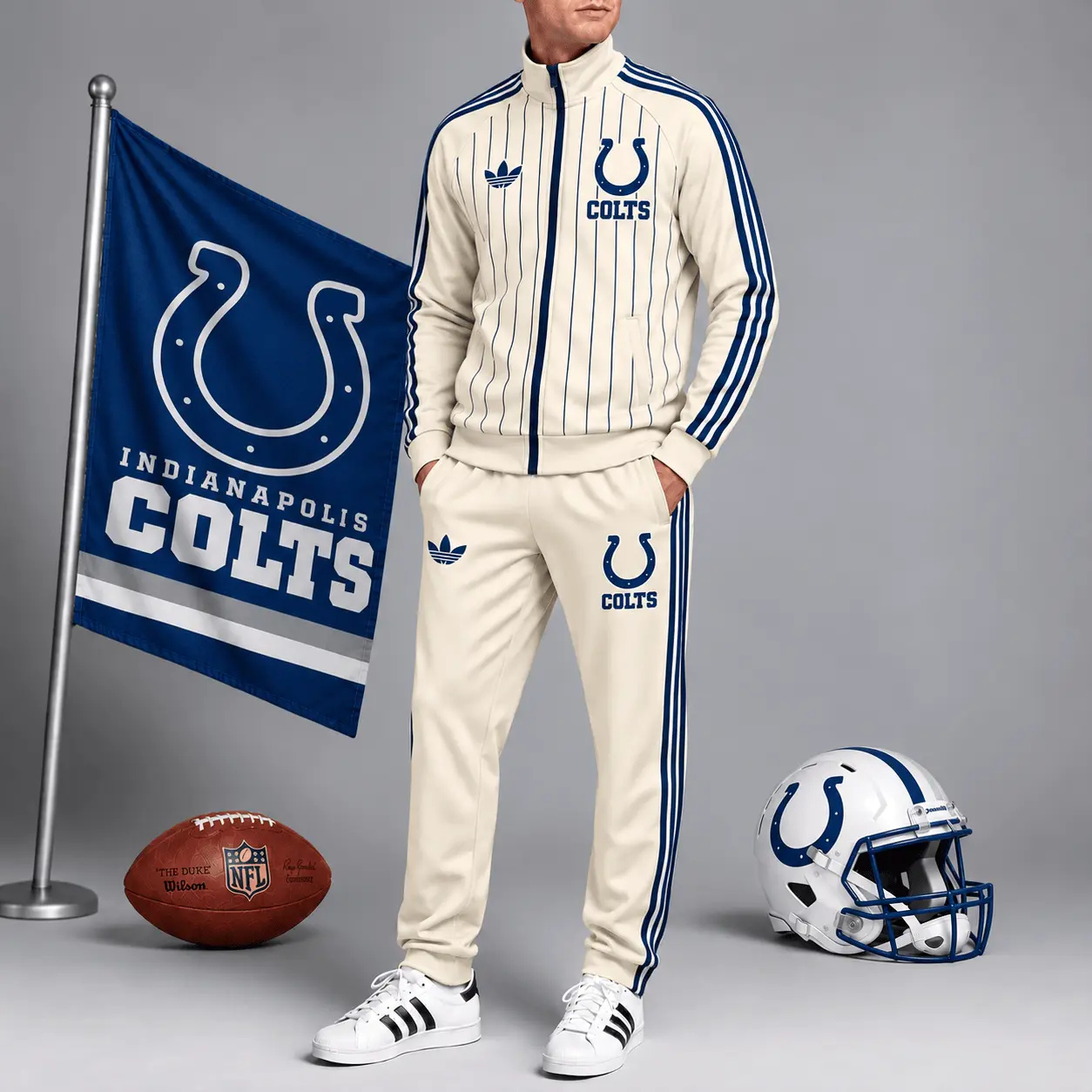 Indianapolis Colts | Premium NFL Old School Athletic Full Zip Tracksuit NTH1