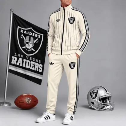 Las Vegas Raiders | Premium NFL Old School Athletic Full Zip Tracksuit NTH1