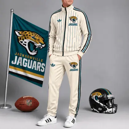 Jacksonville Jaguars | Premium NFL Old School Athletic Full Zip Tracksuit NTH1