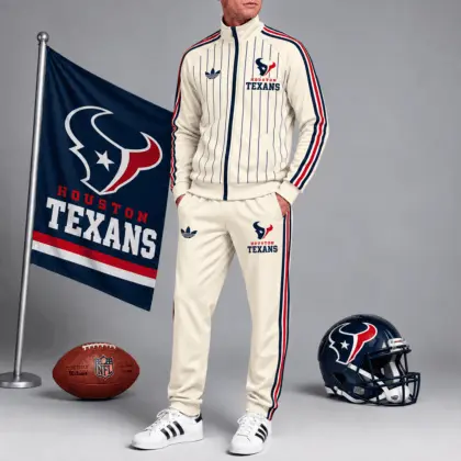 Houston Texans | Premium NFL Old School Athletic Full Zip Tracksuit NTH1