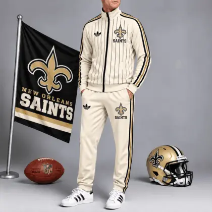 New Orleans Saints | Premium NFL Old School Athletic Full Zip Tracksuit NTH1
