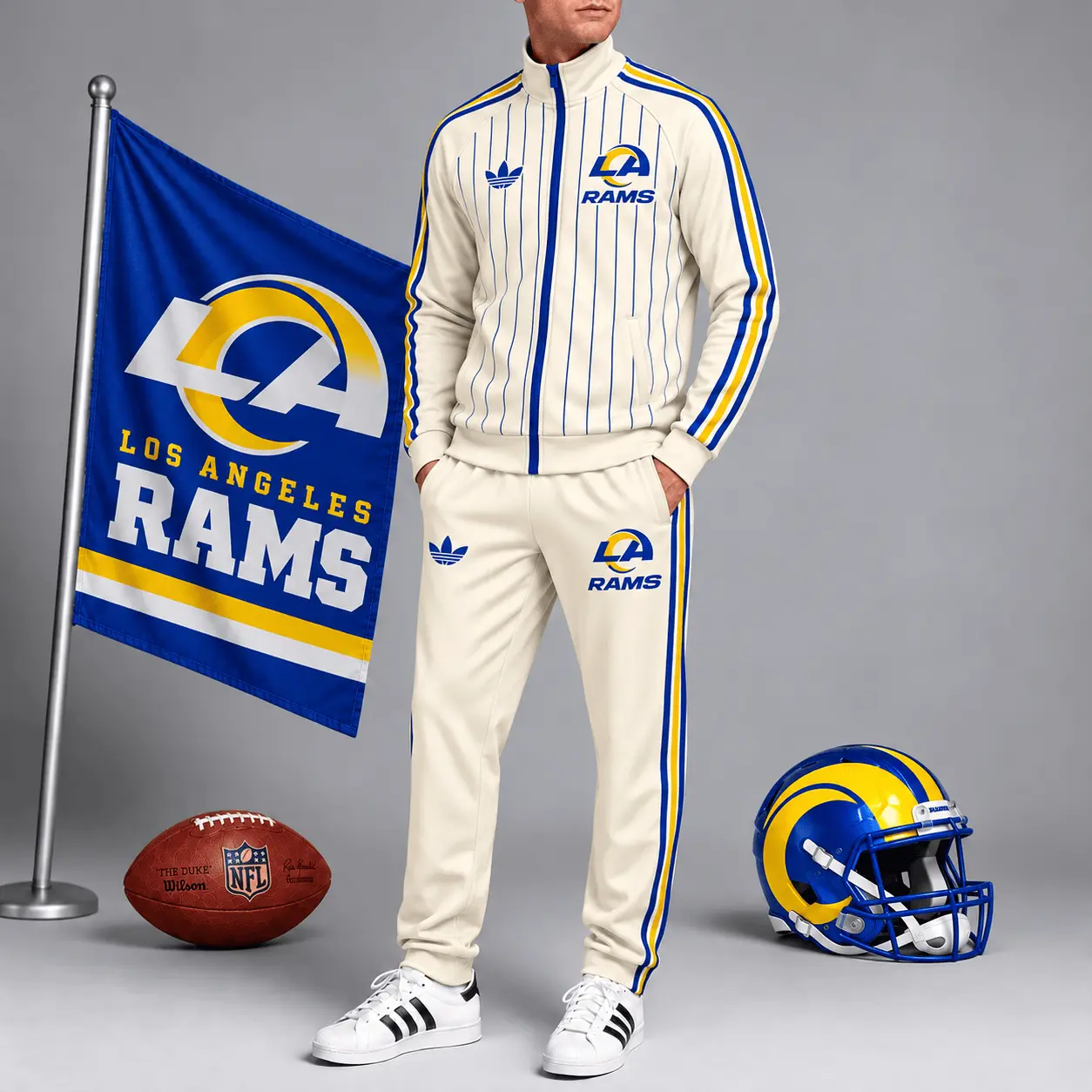 Los Angeles Rams | Premium NFL Old School Athletic Full Zip Tracksuit NTH1
