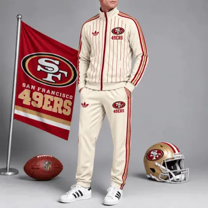 San Francisco 49ers | Premium NFL Old School Athletic Full Zip Tracksuit NTH1