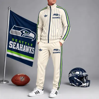Seattle Seahawks | Premium NFL Old School Athletic Full Zip Tracksuit NTH1