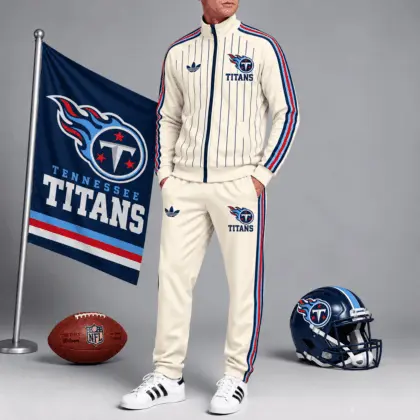 Tennessee Titans | Premium NFL Old School Athletic Full Zip Tracksuit NTH1