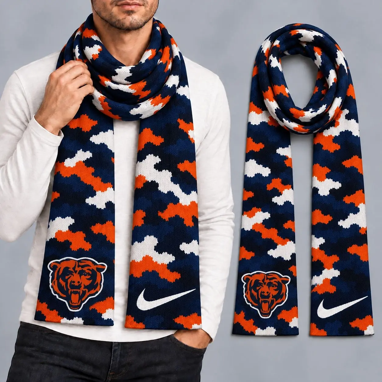 Chicago Bears | Premium NFL Camo GameDay Ready Scarf NY