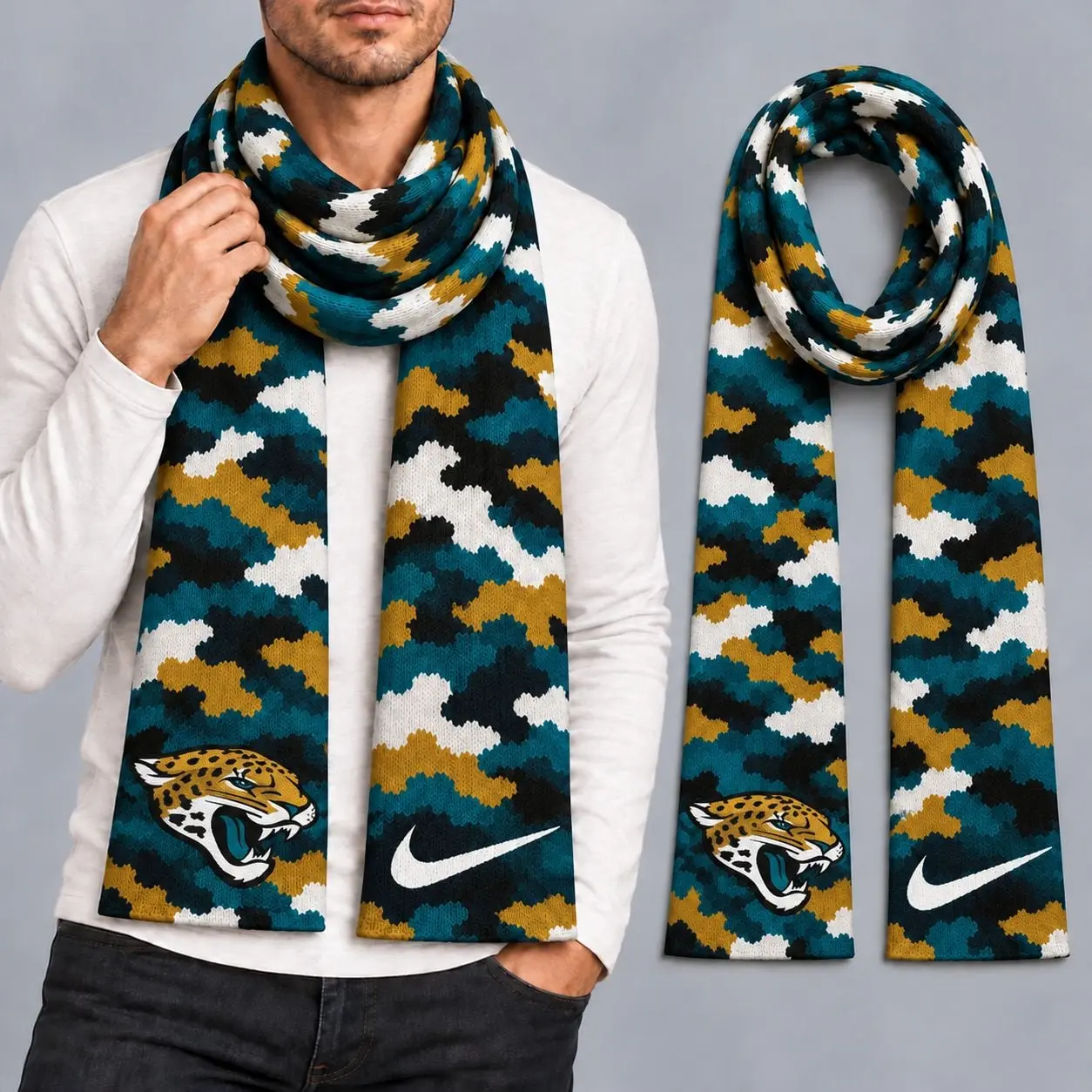 Jacksonville Jaguars | Premium NFL Camo GameDay Ready Scarf NY