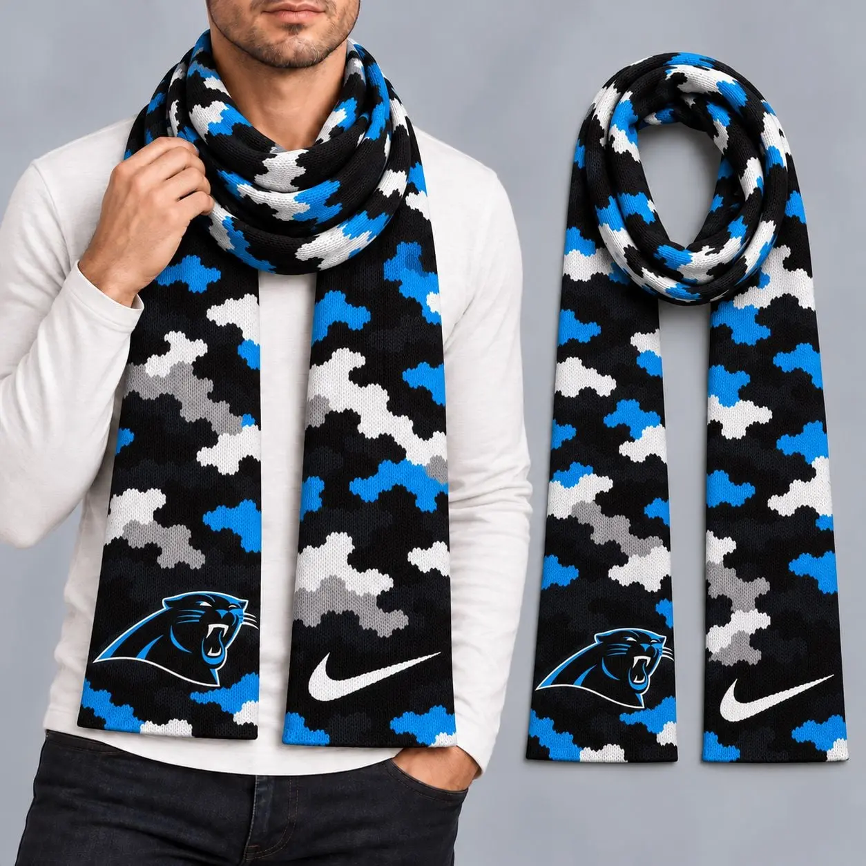 Carolina Panthers | Premium NFL Camo GameDay Ready Scarf NY