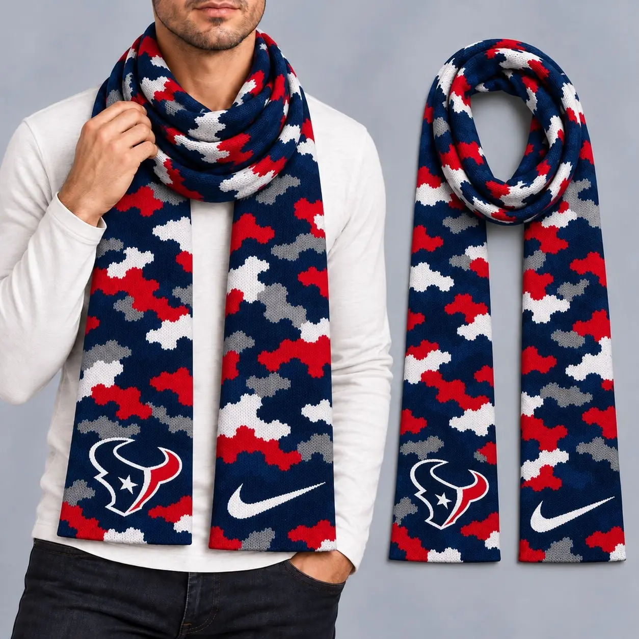 Houston Texans | Premium NFL Camo GameDay Ready Scarf NY