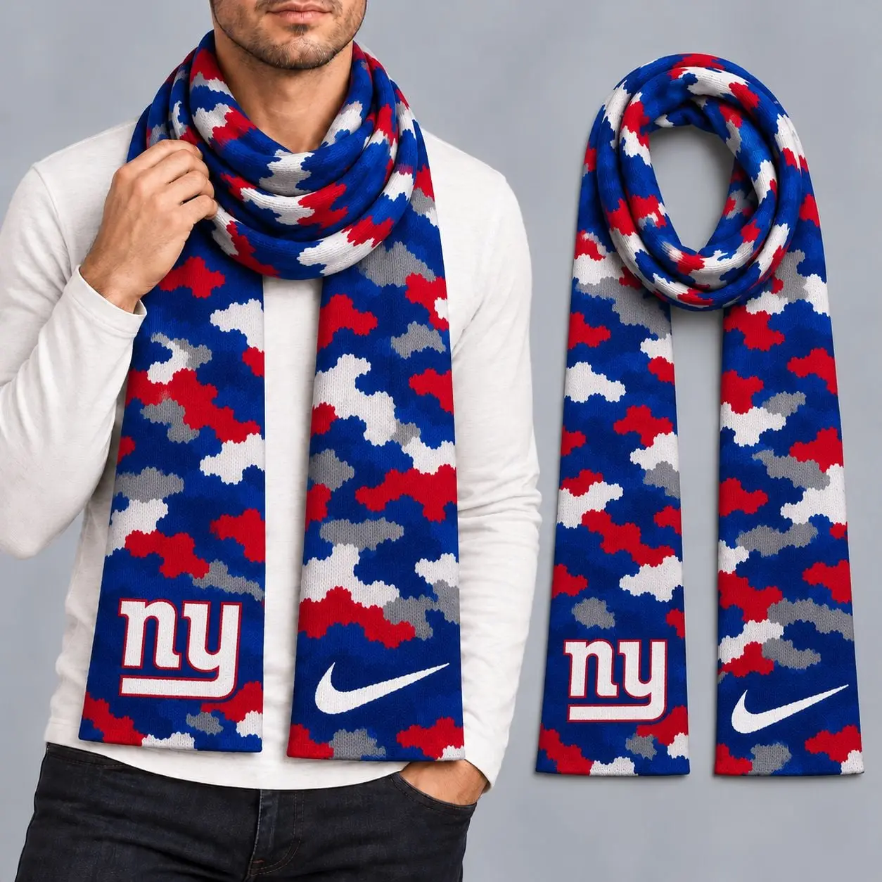New York Giants | Premium NFL Camo GameDay Ready Scarf NY