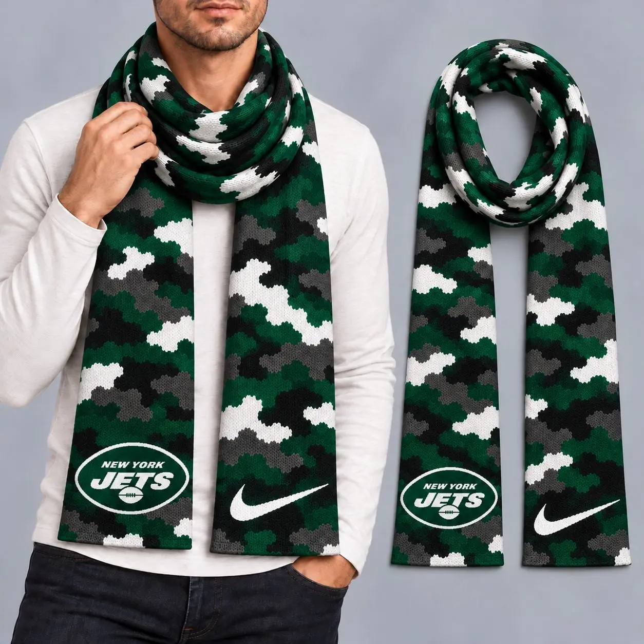 New York Jets | Premium NFL Camo GameDay Ready Scarf NY