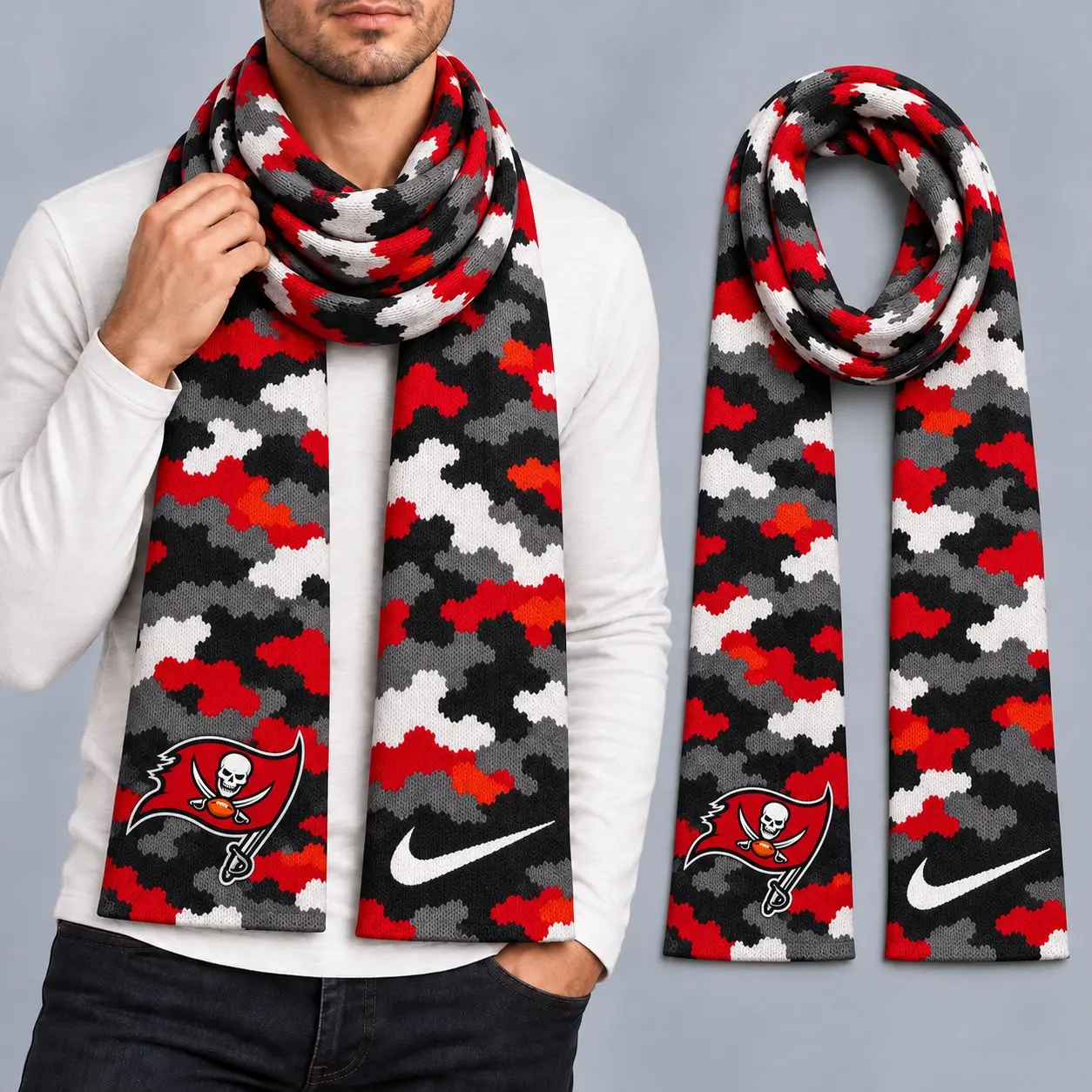 Tampa Bay Buccaneers | Premium NFL Camo GameDay Ready Scarf NY