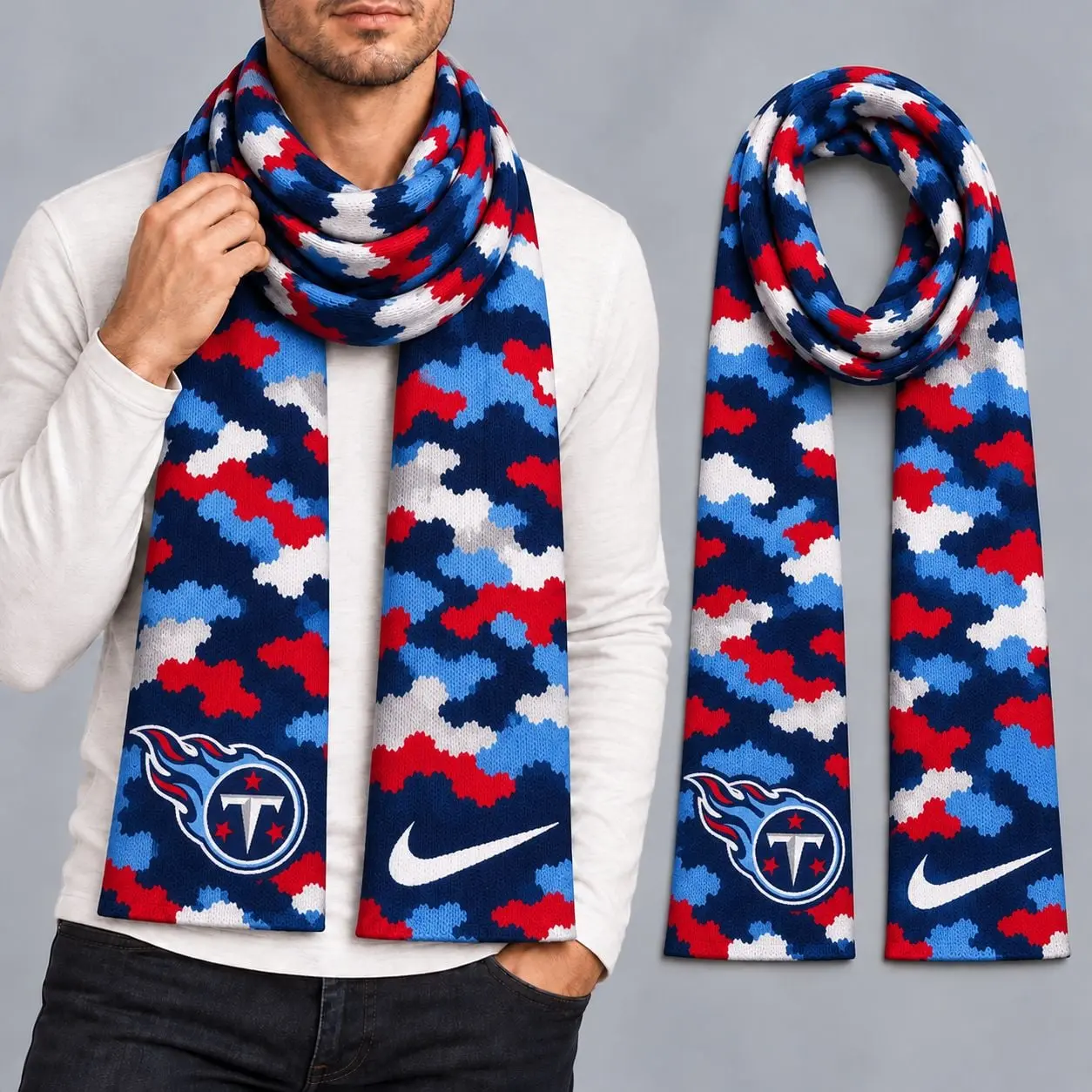 Tennessee Titans | Premium NFL Camo GameDay Ready Scarf NY