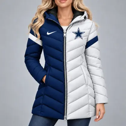 Dallas Cowboys | Premium NFL Team Pride Long Hooded Puffer Jacket NY
