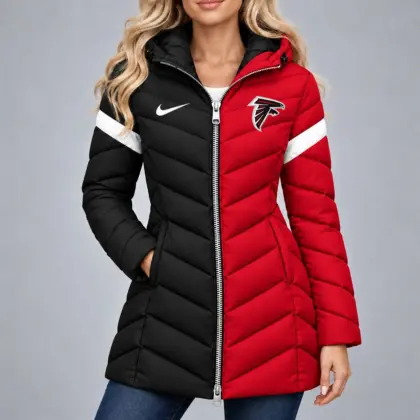 Atlanta Falcons | Premium NFL Team Pride Long Hooded Puffer Jacket NY