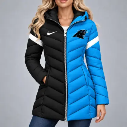 Carolina Panthers | Premium NFL Team Pride Long Hooded Puffer Jacket NY