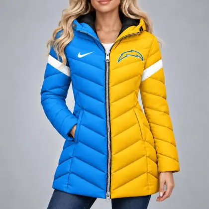Los Angeles Chargers | Premium NFL Team Pride Long Hooded Puffer Jacket NY