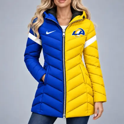 Los Angeles Rams | Premium NFL Team Pride Long Hooded Puffer Jacket NY