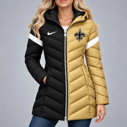 New Orleans Saints | Premium NFL Team Pride Long Hooded Puffer Jacket NY