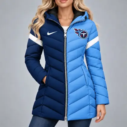 Tennessee Titans | Premium NFL Team Pride Long Hooded Puffer Jacket NY