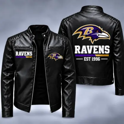 Baltimore Ravens | Premium NFL Game Day Leather Jacket NY