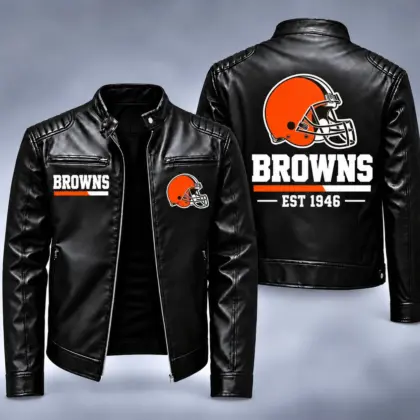 Cleveland Browns | Premium NFL Game Day Leather Jacket NY
