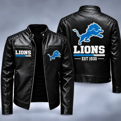Detroit Lions | Premium NFL Game Day Leather Jacket NY
