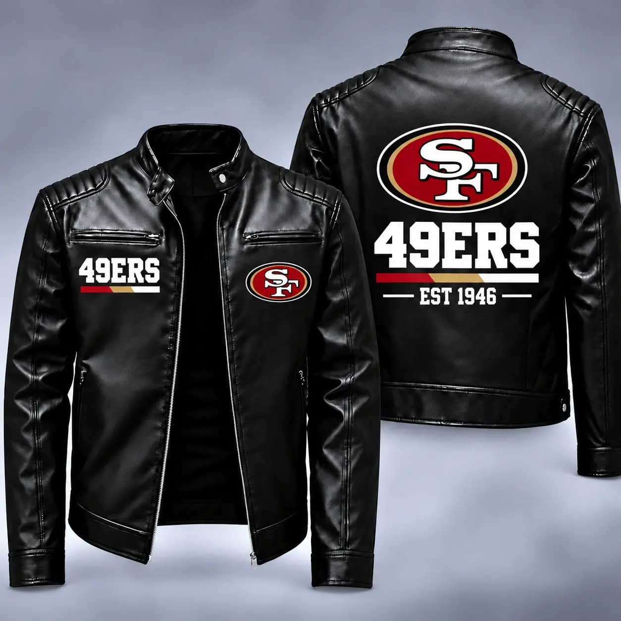 San Francisco 49ers | Premium NFL Game Day Leather Jacket NY