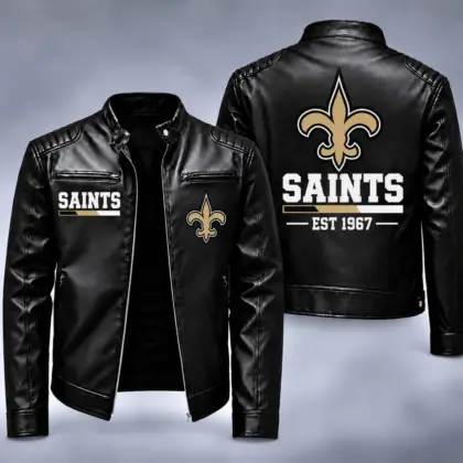 New Orleans Saints | Premium NFL Game Day Leather Jacket NY
