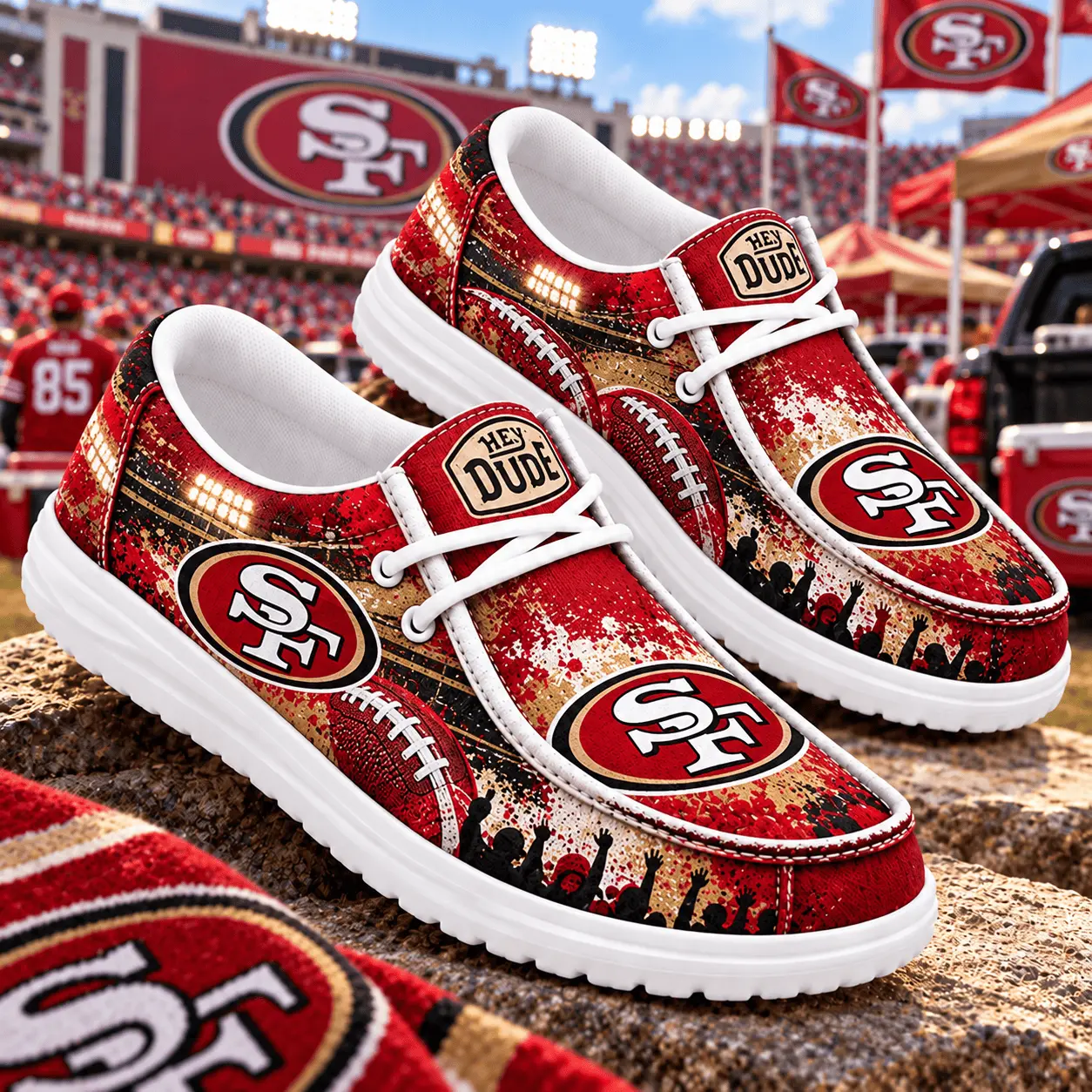 San Francisco 49ers | Premium NFL Gameday Spirit Loafer Shoes NY