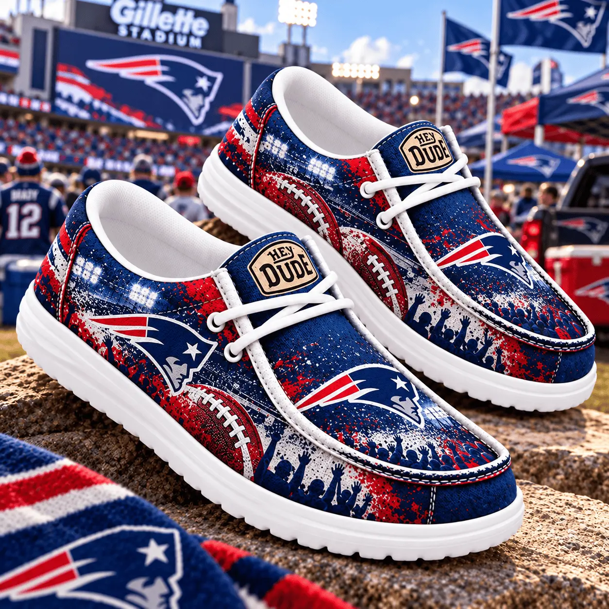New England Patriots | Premium NFL Gameday Spirit Loafer Shoes NY