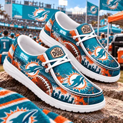 Miami Dolphins | Premium NFL Gameday Spirit Loafer Shoes NY