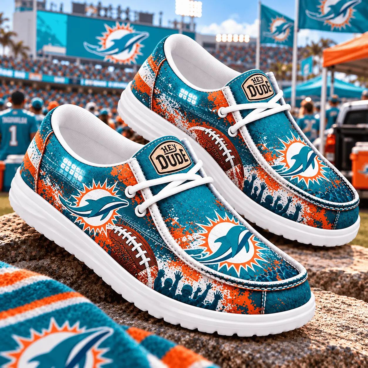 Miami Dolphins | Premium NFL Gameday Spirit Loafer Shoes NY