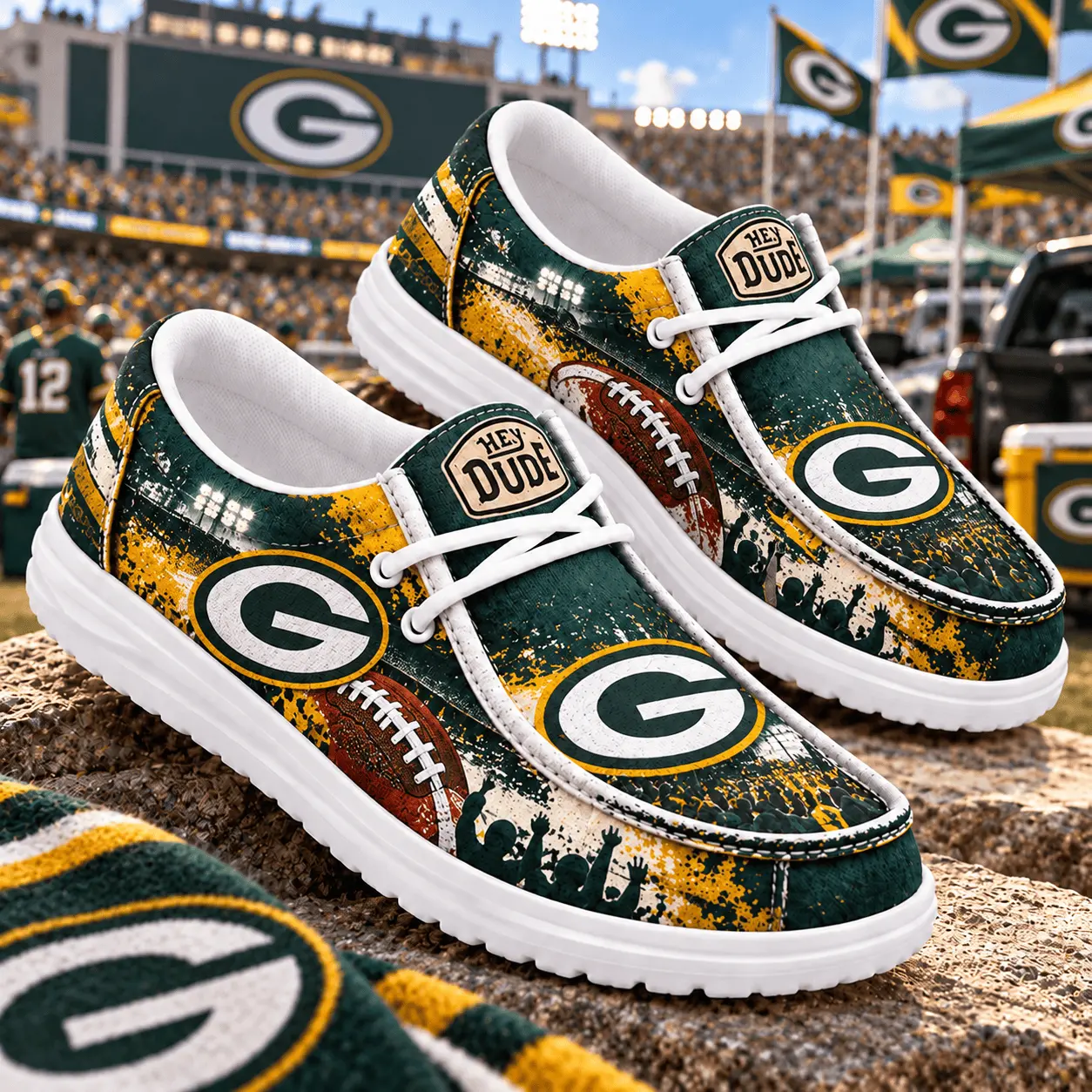 Green Bay Packers | Premium NFL Gameday Spirit Loafer Shoes NY