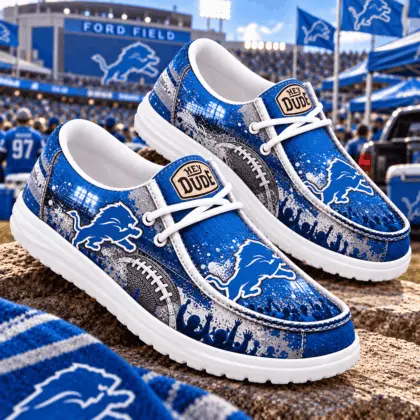 Detroit Lions | Premium NFL Gameday Spirit Loafer Shoes NY