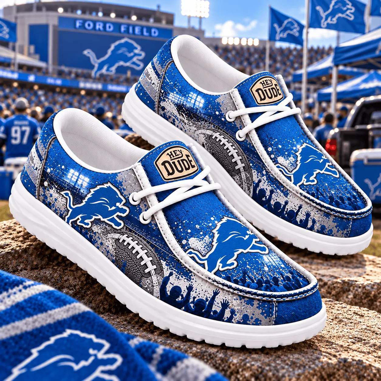 Detroit Lions | Premium NFL Gameday Spirit Loafer Shoes NY