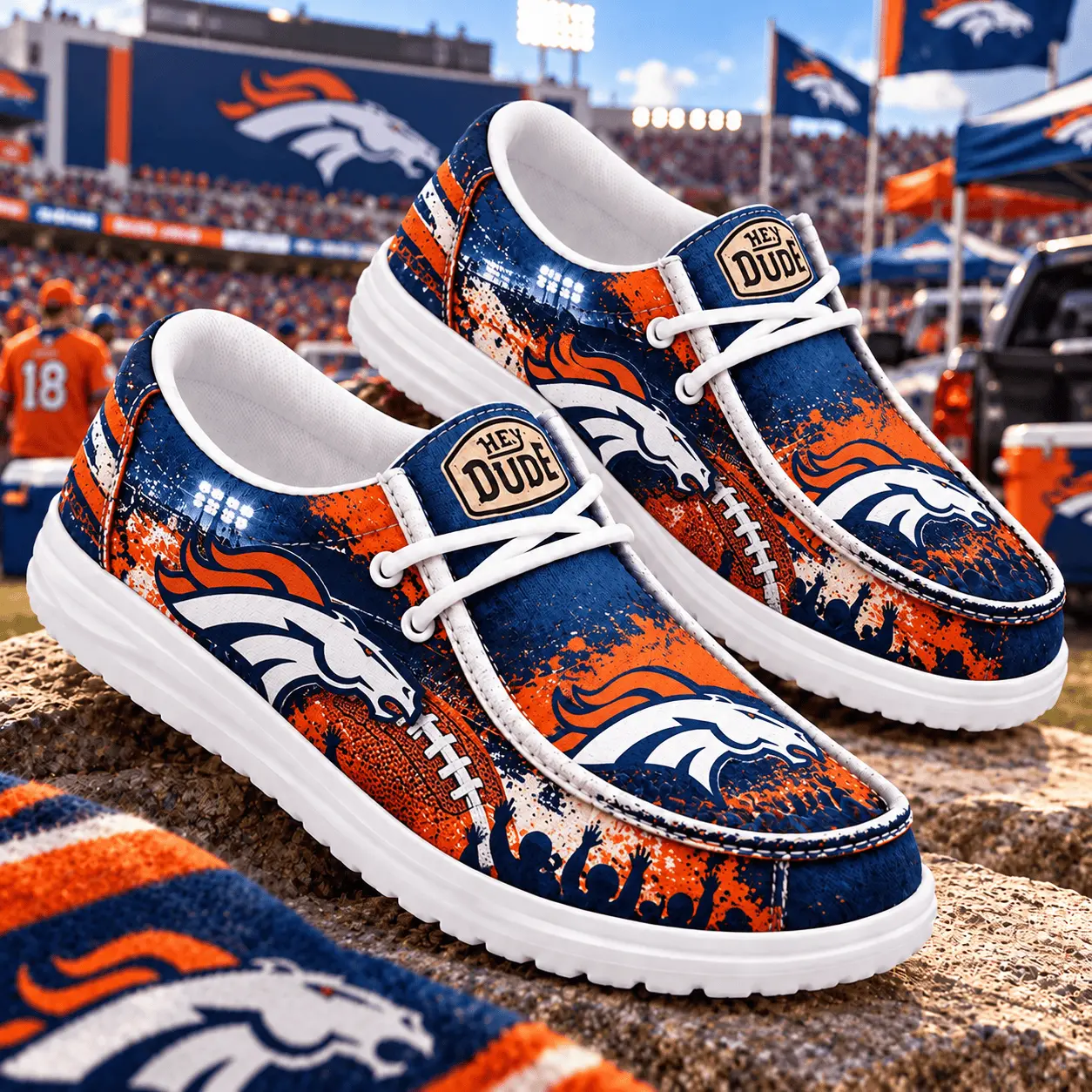 Denver Broncos | Premium NFL Gameday Spirit Loafer Shoes NY