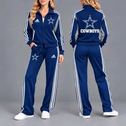 Dallas Cowboys | Premium NFL Game Day Tracksuit Set – Full Zip Jacket And Relaxed Fit Pants NY