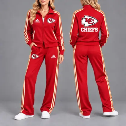 Kansas City Chiefs | Premium NFL Game Day Tracksuit Set – Full Zip Jacket And Relaxed Fit Pants NY