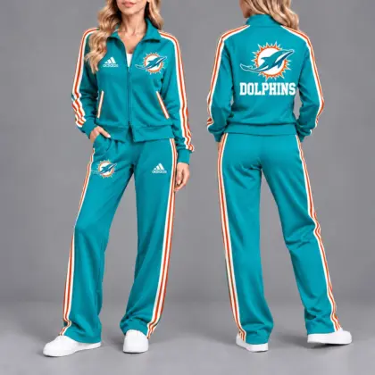 Miami Dolphins | Premium NFL Game Day Tracksuit Set – Full Zip Jacket And Relaxed Fit Pants NY