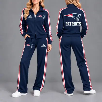 New England Patriots | Premium NFL Game Day Tracksuit Set – Full Zip Jacket And Relaxed Fit Pants NY